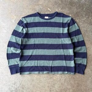 2000s merona striped knit thermal